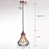 Cracked Glass Wire Cage Pendant Light, Red Antique Copper